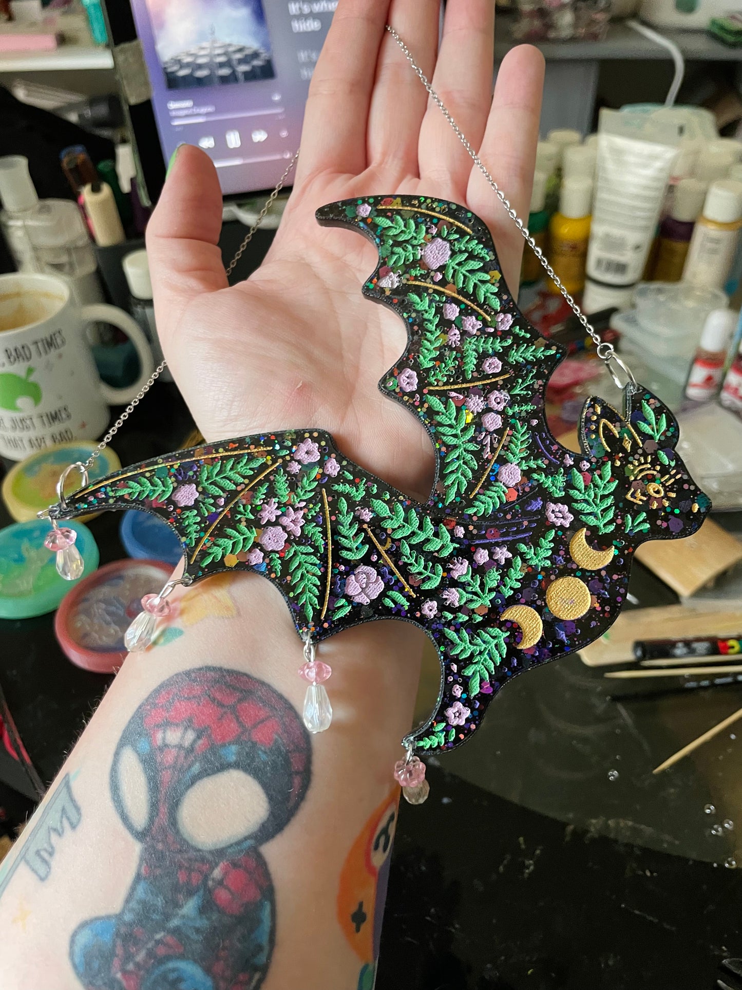 Floral Bat Wall Hanging