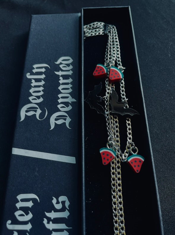 Summerween Collab Ghost Necklace Karleys Krafts & Dearly Departed Inc)