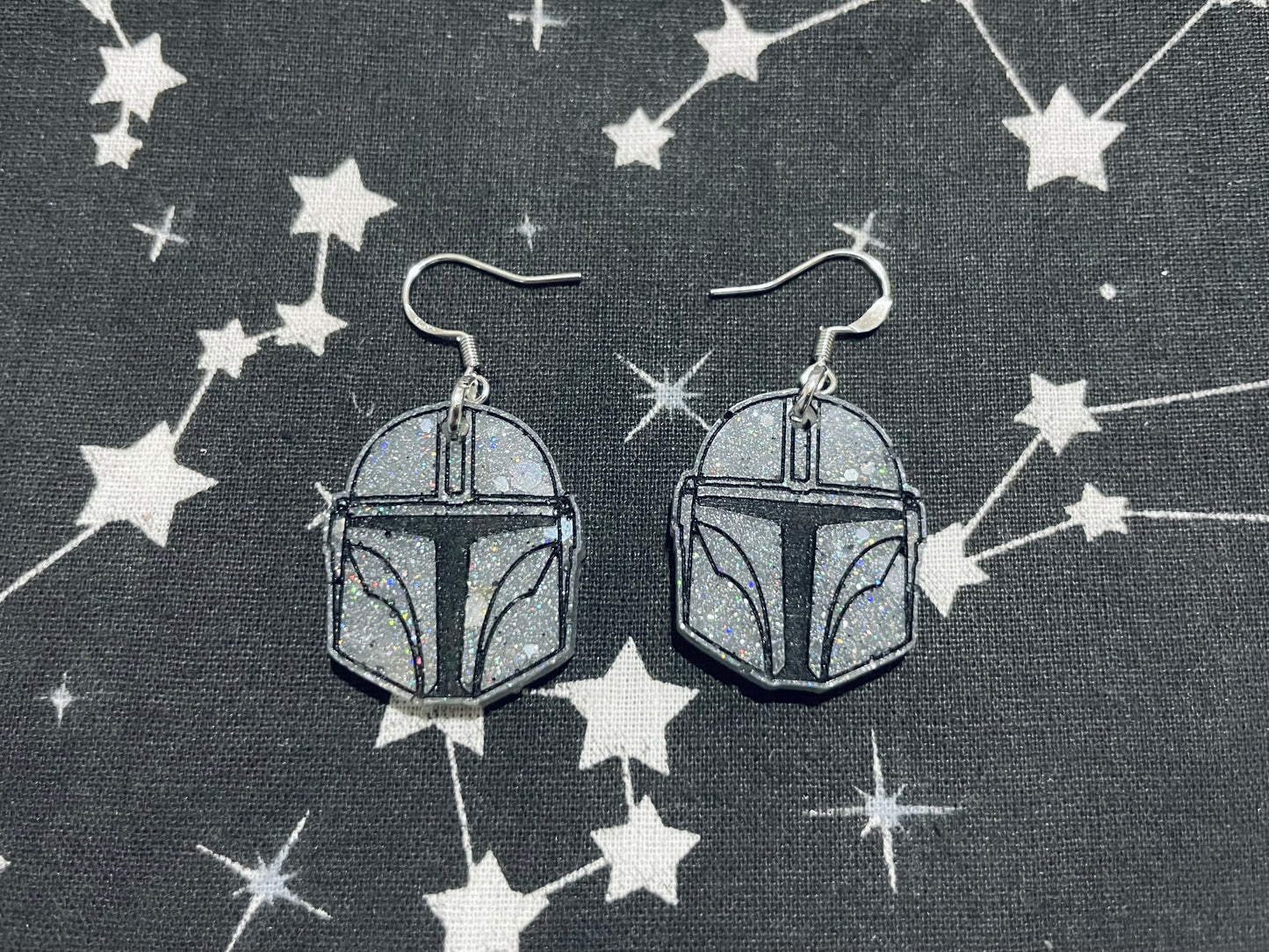 Steel Helmet Earrings