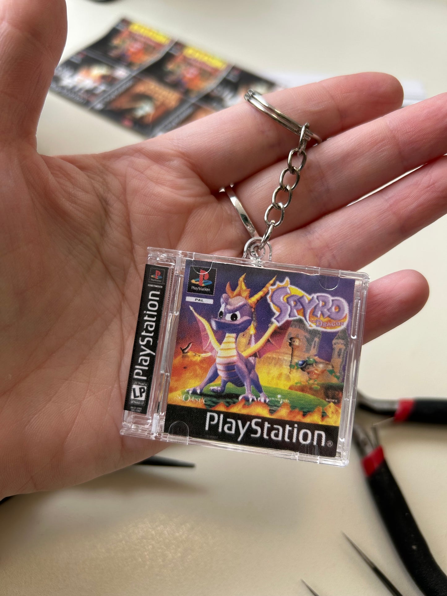 PS1 Game Case Keyrings