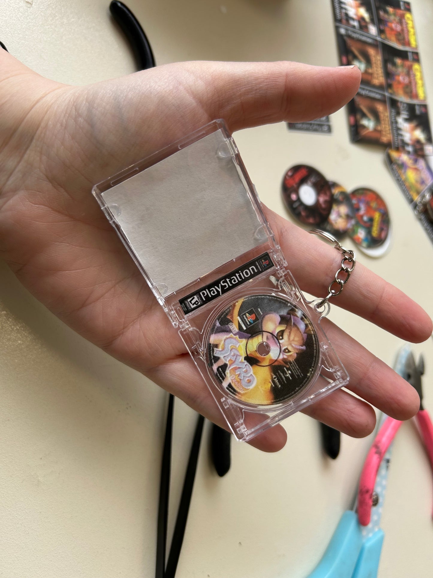 PS1 Game Case Keyrings