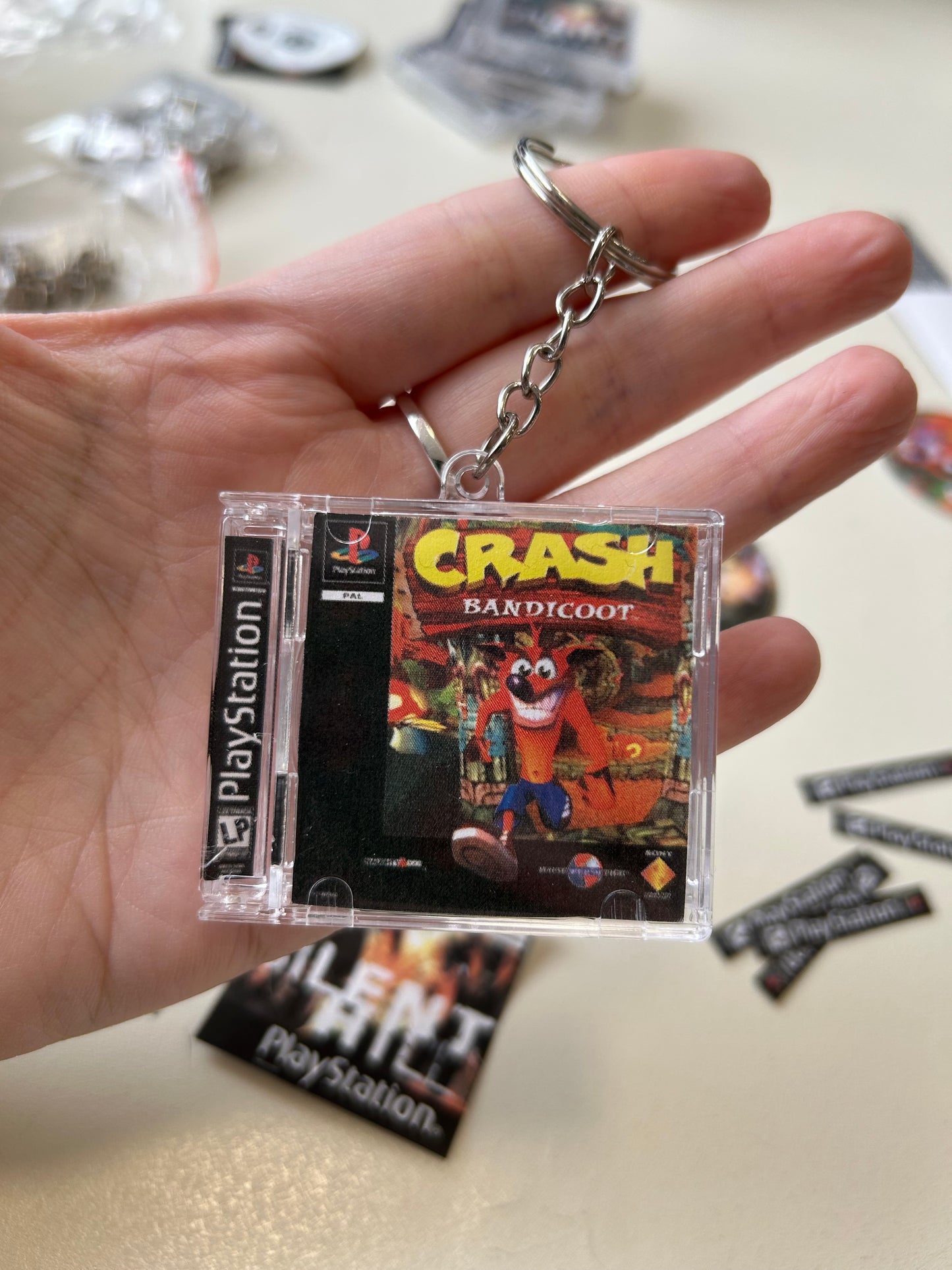 PS1 Game Case Keyrings