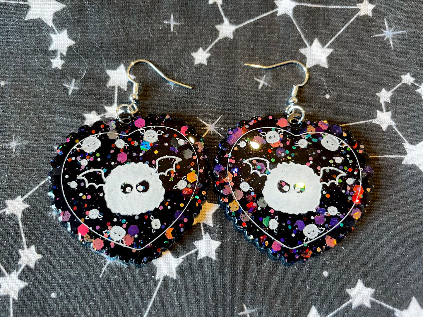 Heart Spooky Soot Earrings