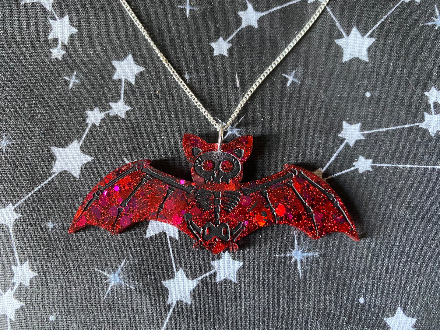 Skeleton Bat Necklace