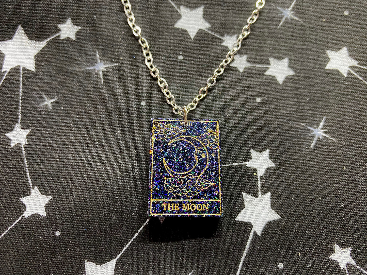 Moon Tarot Card Necklace and Studs