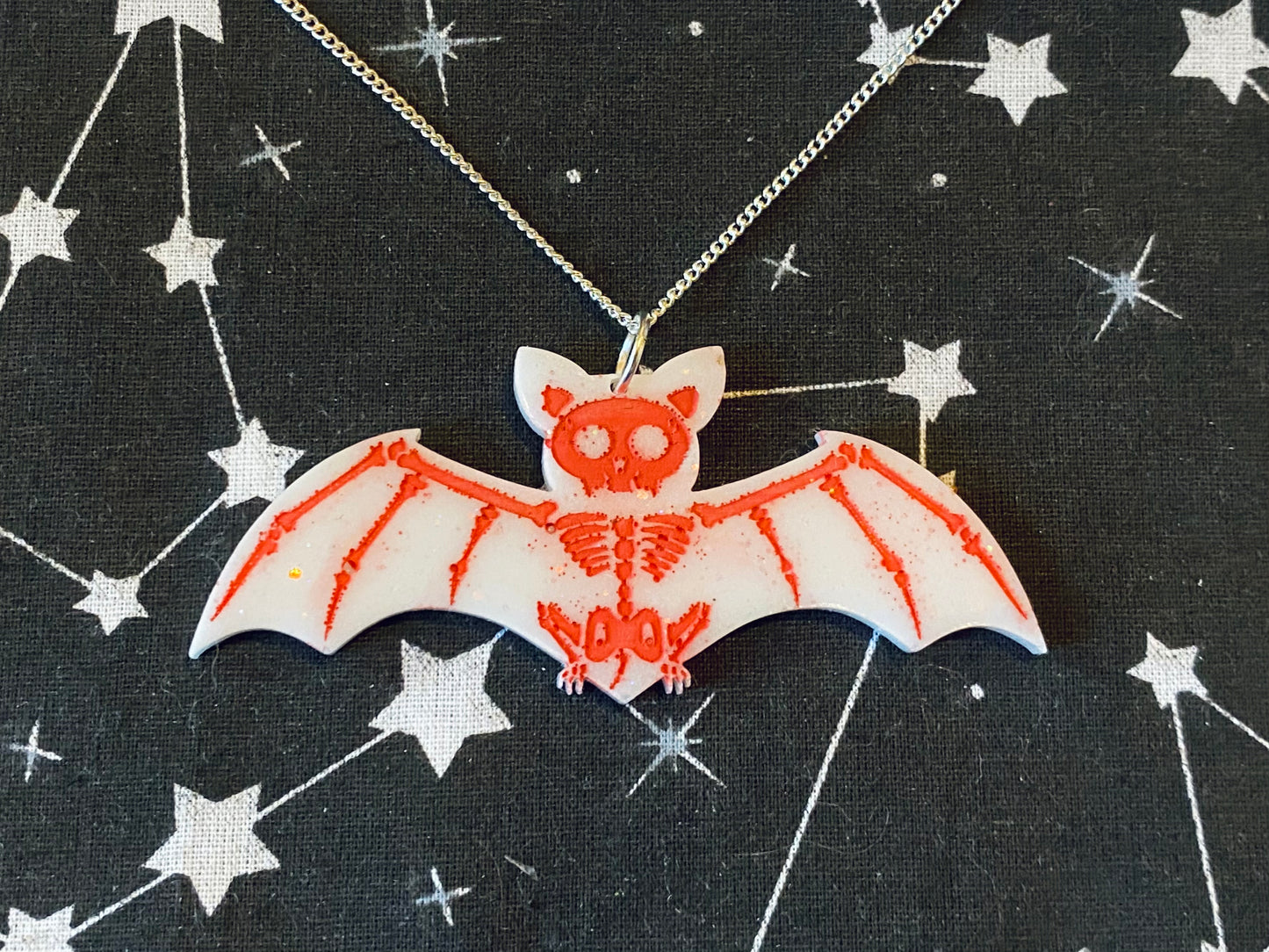 Skeleton Bat Necklace