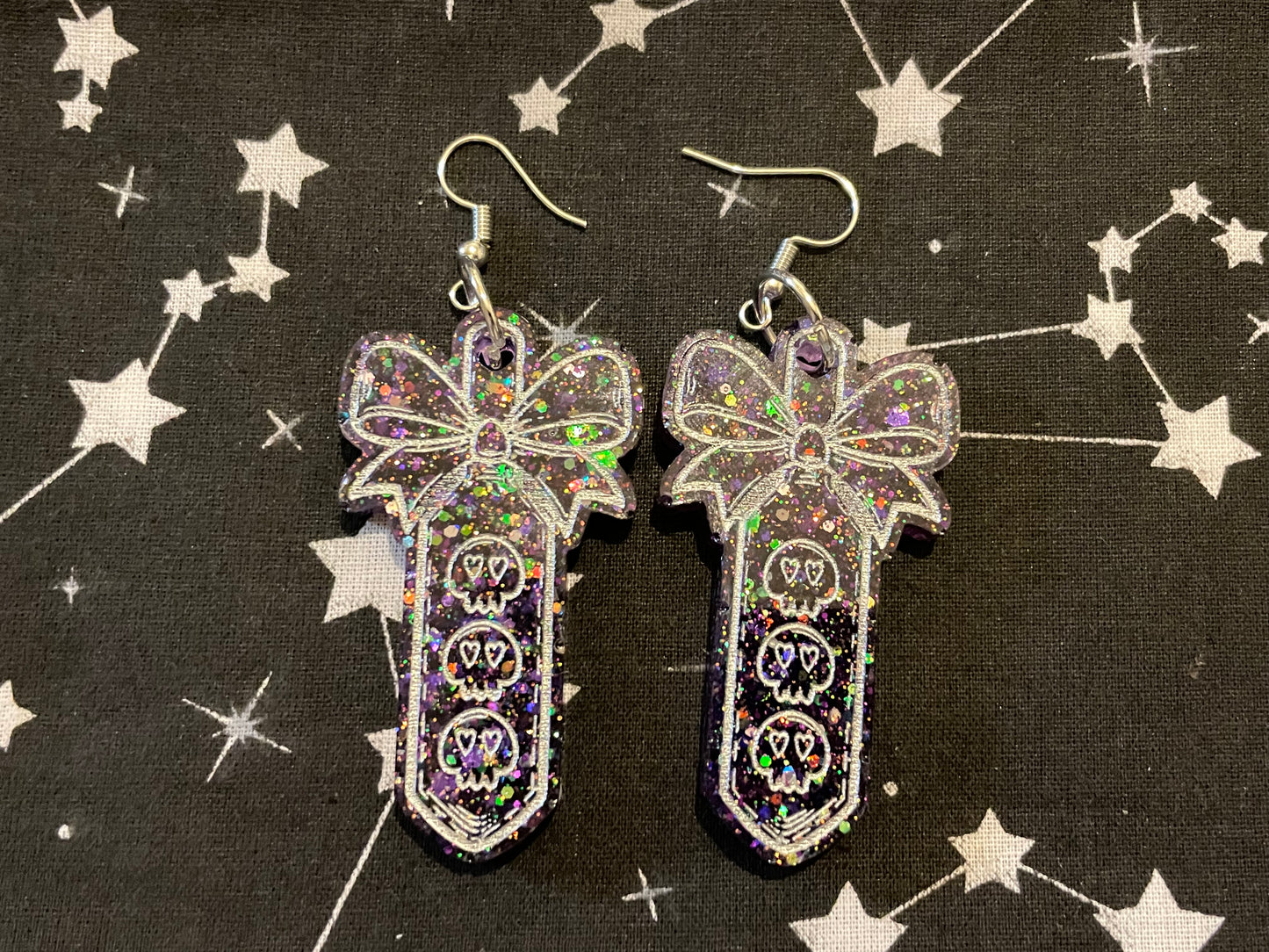 Skull Paddle Earrings