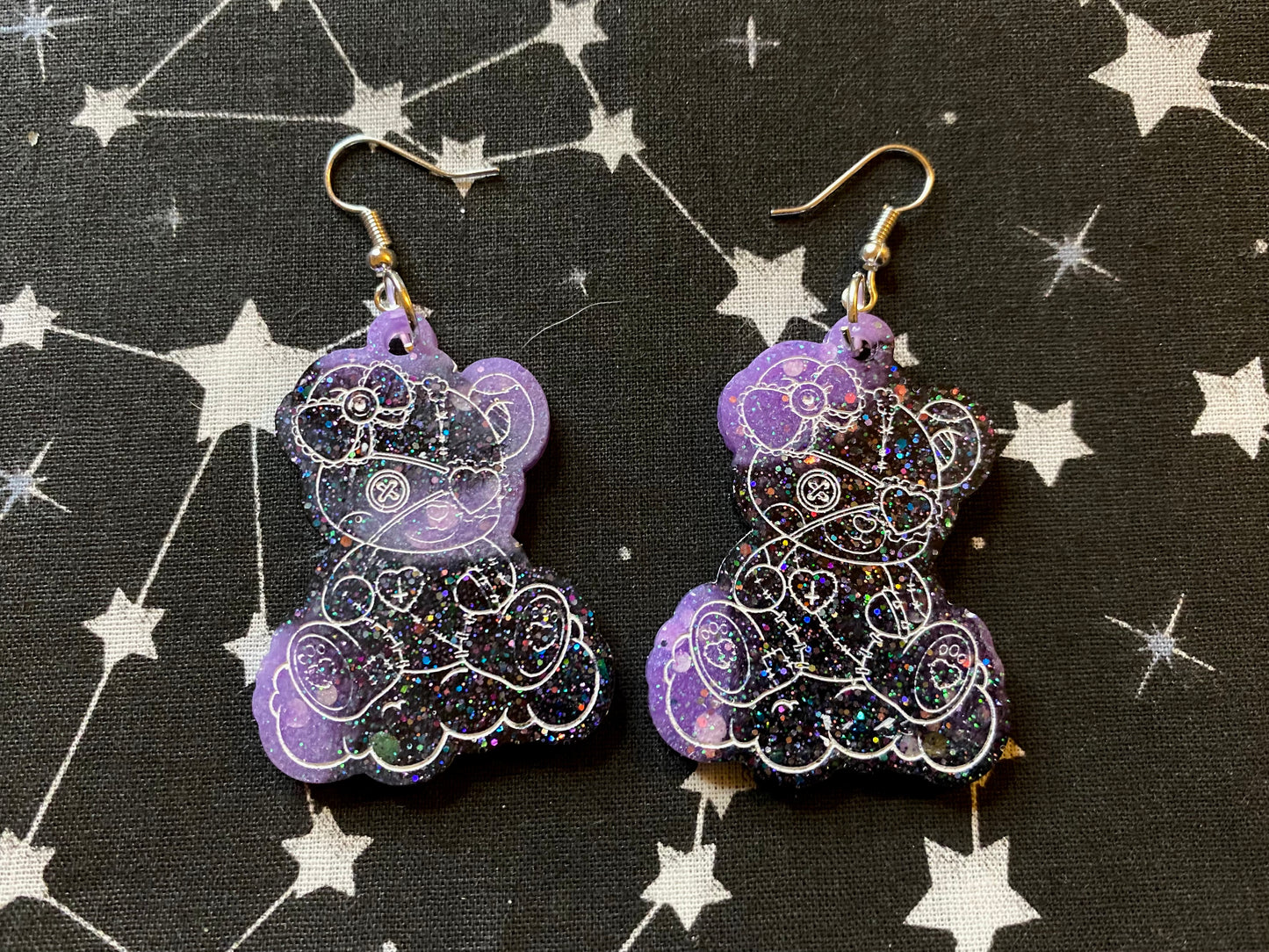 Pastel Goth Bear Earrings