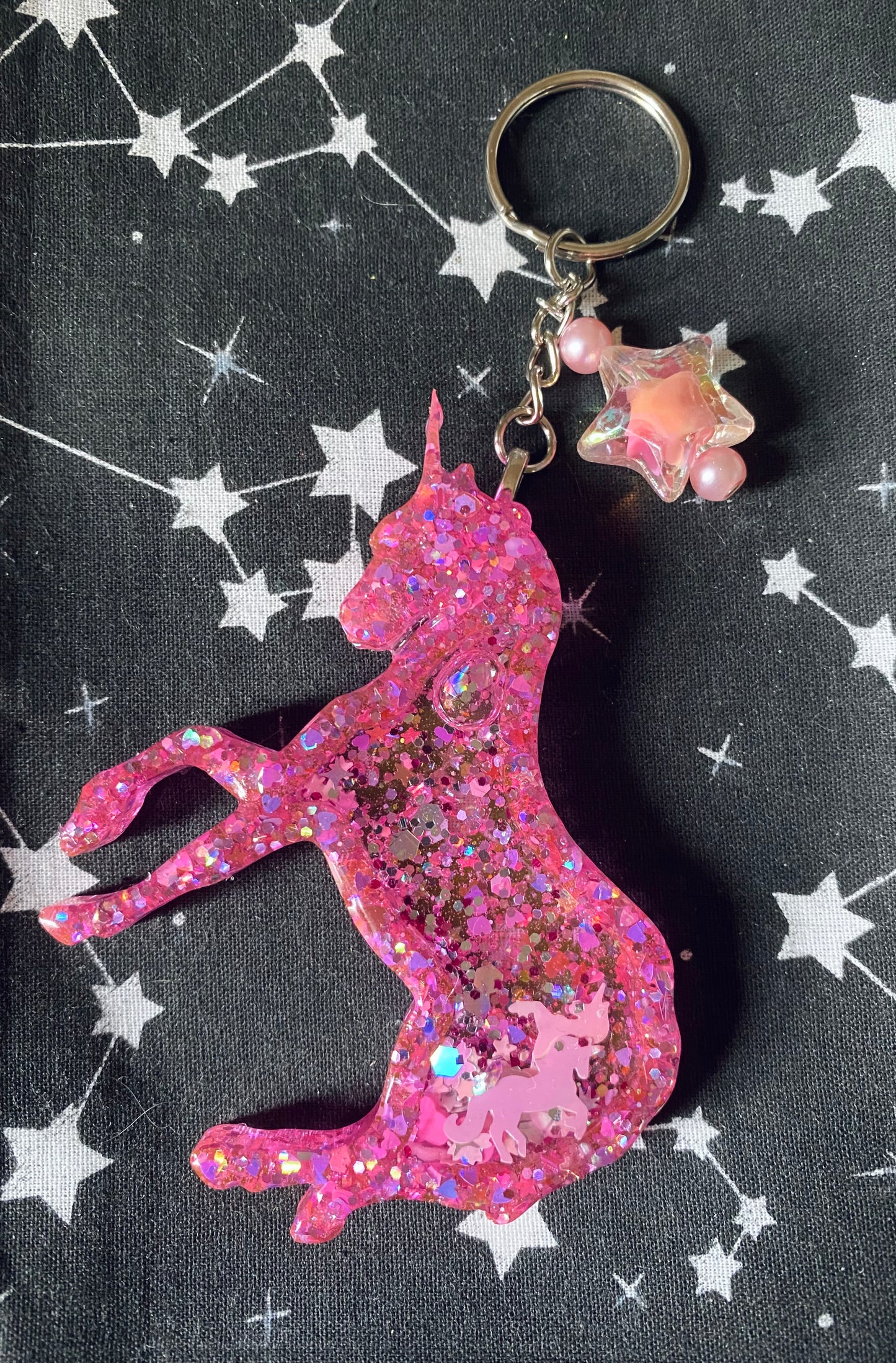 Cute Unicorn Shaker Keyring