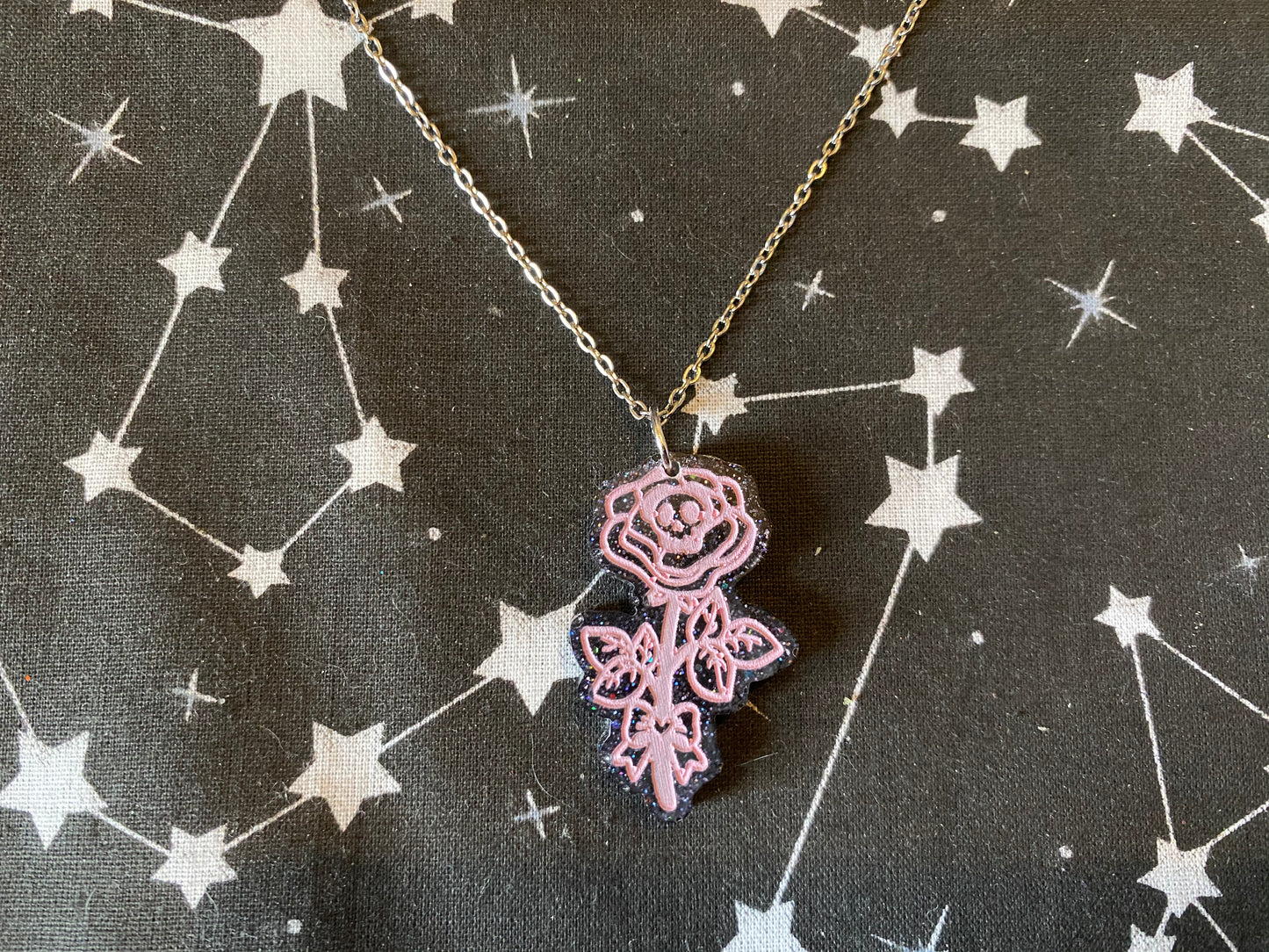 Skull Rose Necklace