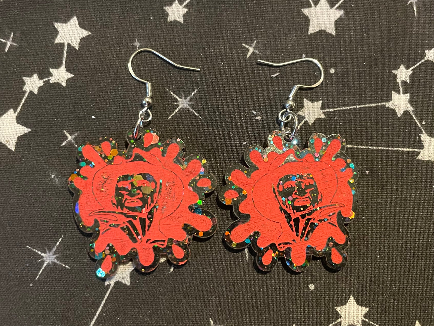 Blood Splatter Horror Earrings