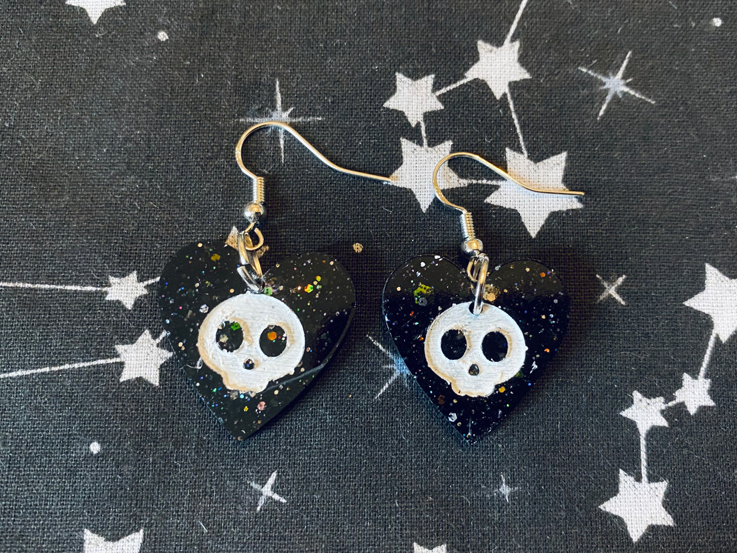 Heart Skull Earrings