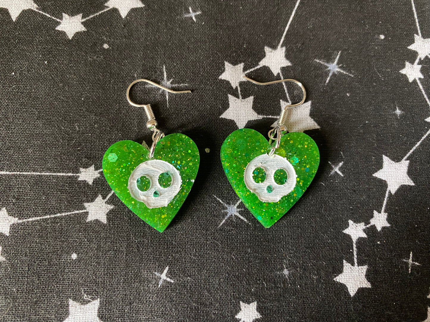 Heart Skull Earrings