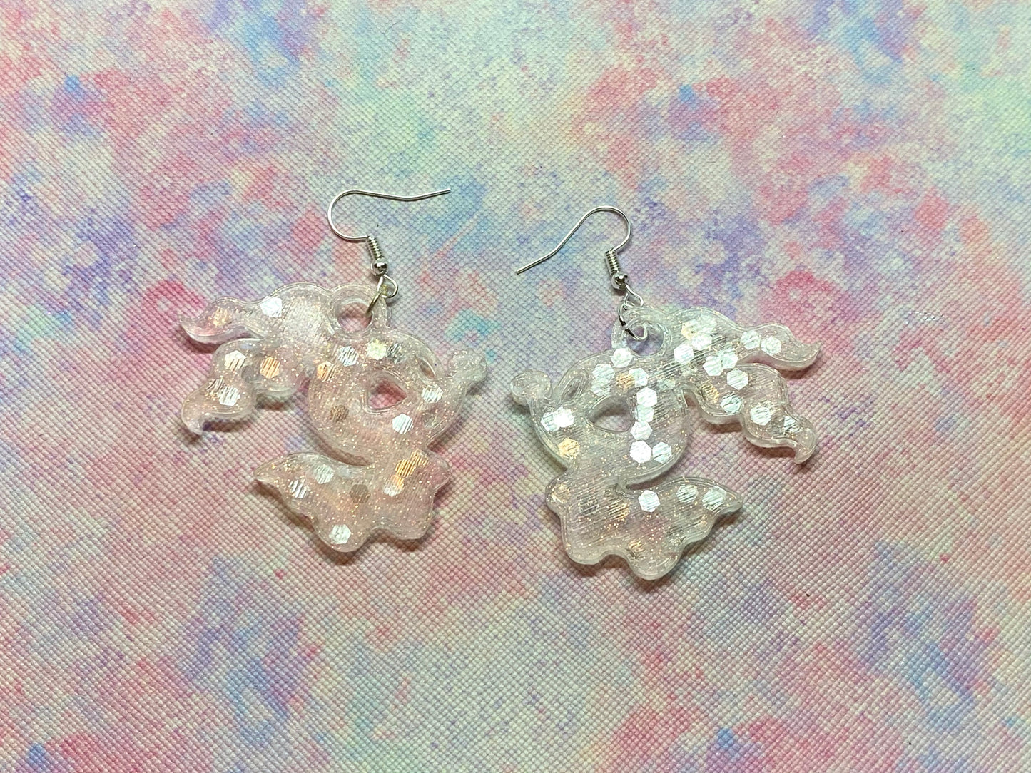 Big Ghost Dog Earrings