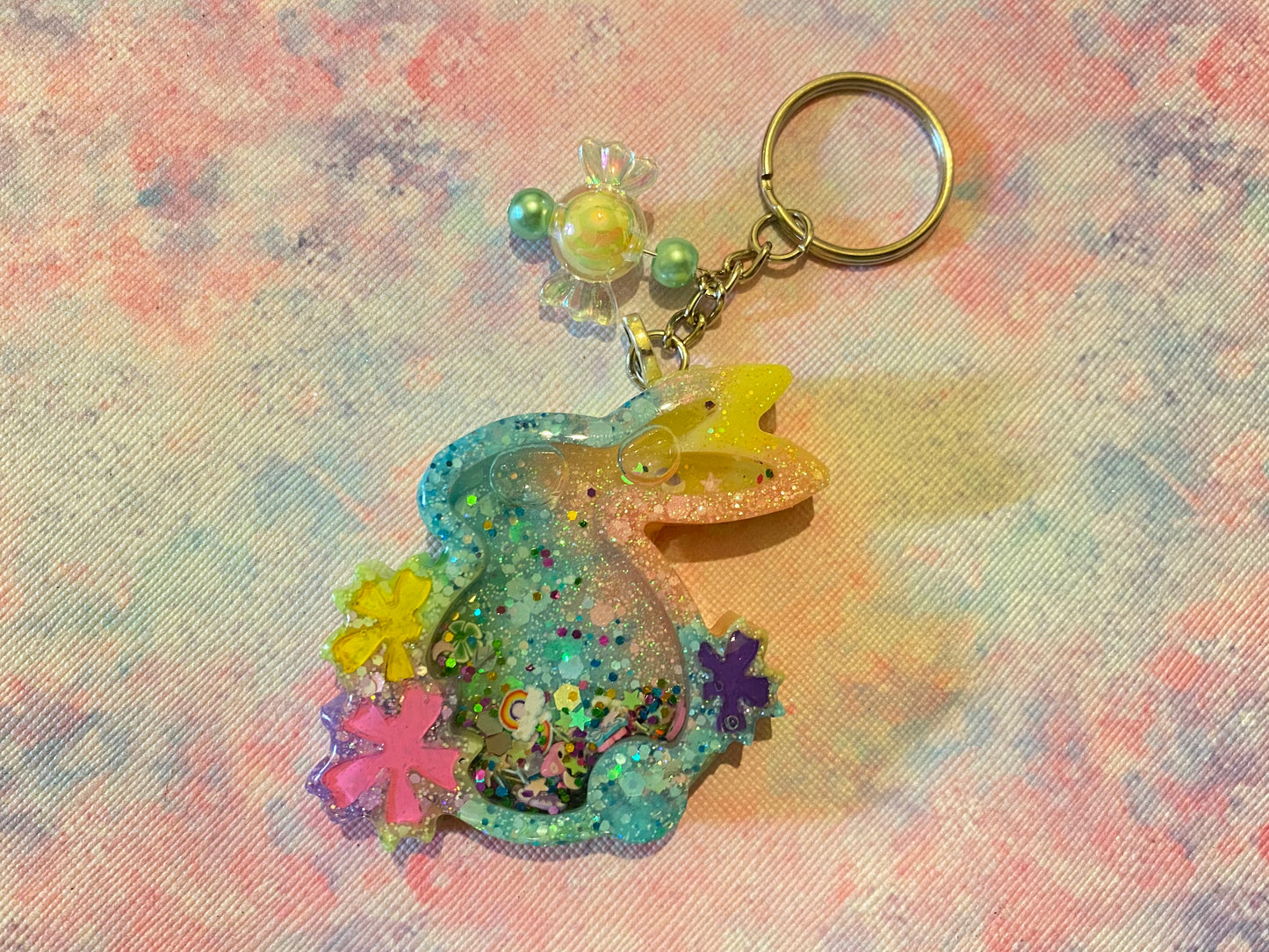 Bunny Shaker Keyring