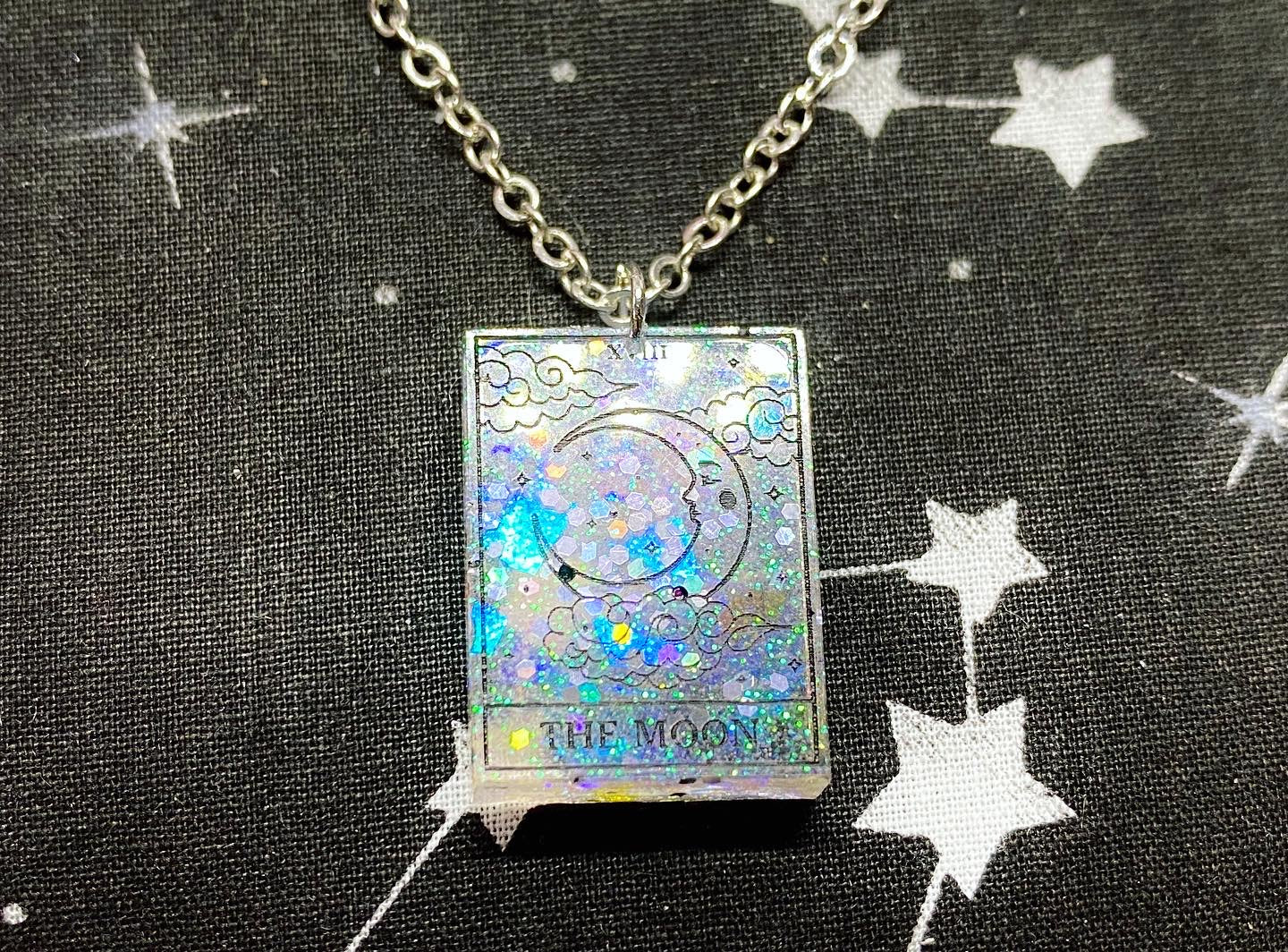 Moon Tarot Card Necklace and Studs