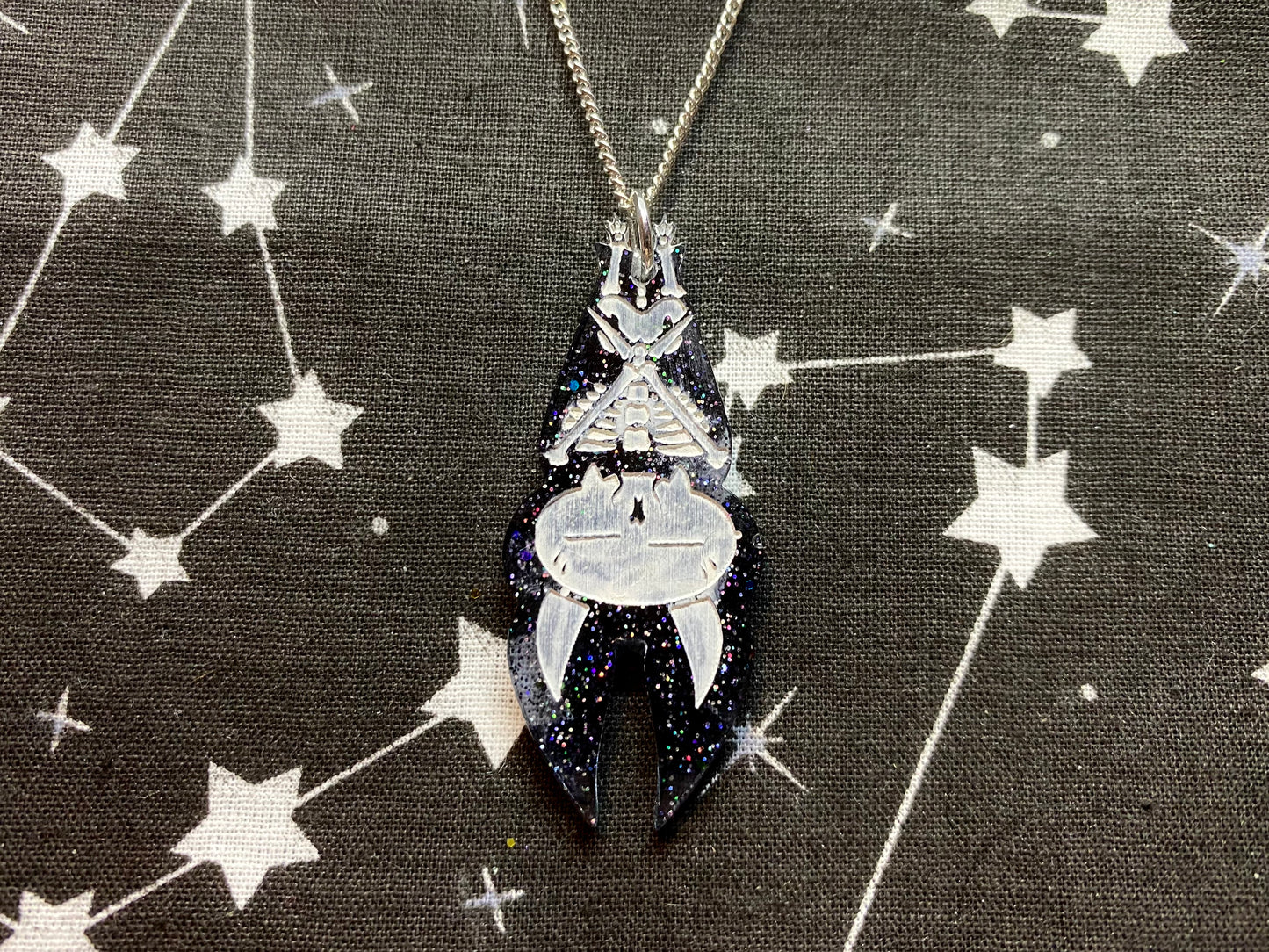 Cute Hanging Bat Necklace