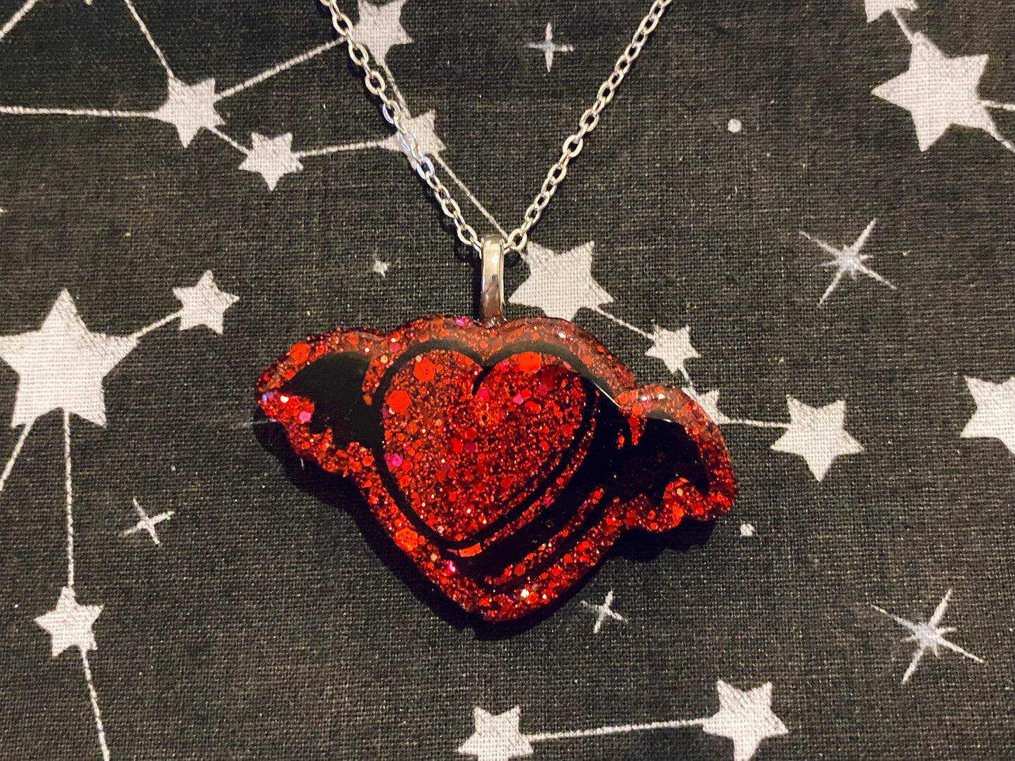 Spooky Macaroon Heart Necklace