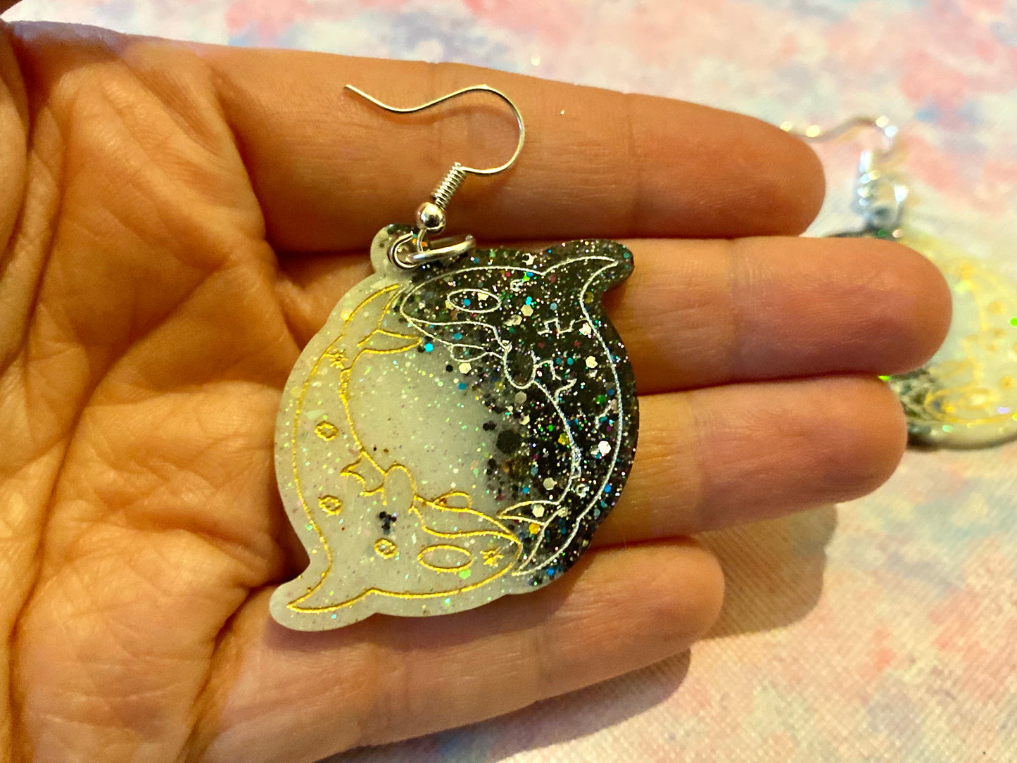 Yin Yang Orca Earrings