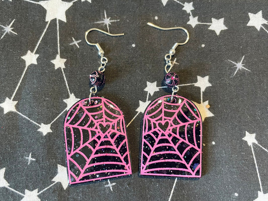 Web Heart Earrings