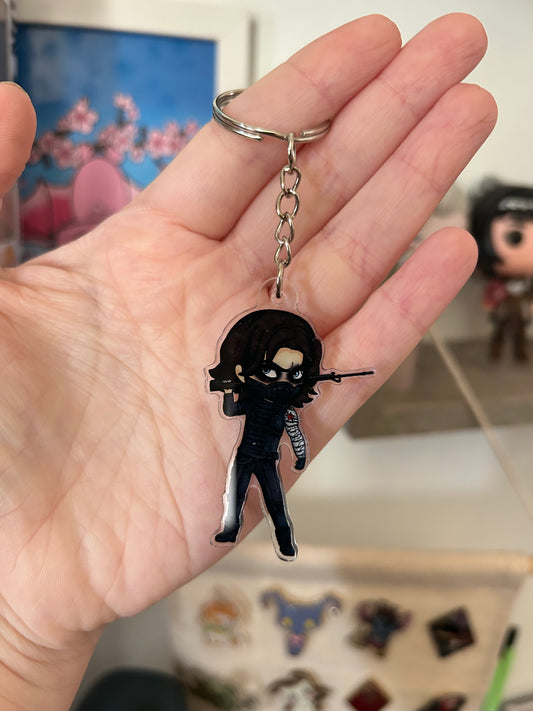 Chibi Winter Soldier Keyring