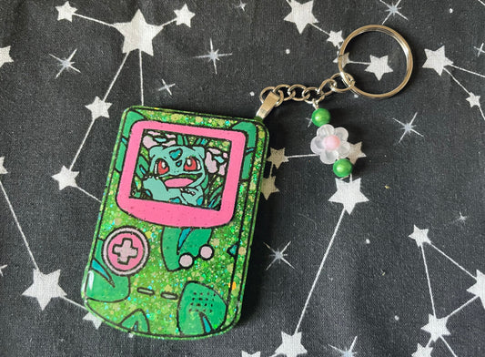 Pocket Monster Bulb Gameboy Keyring