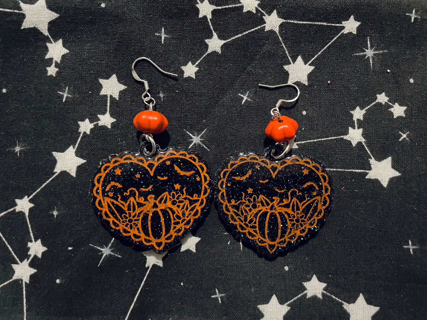 Pumpkin Heart Earrings