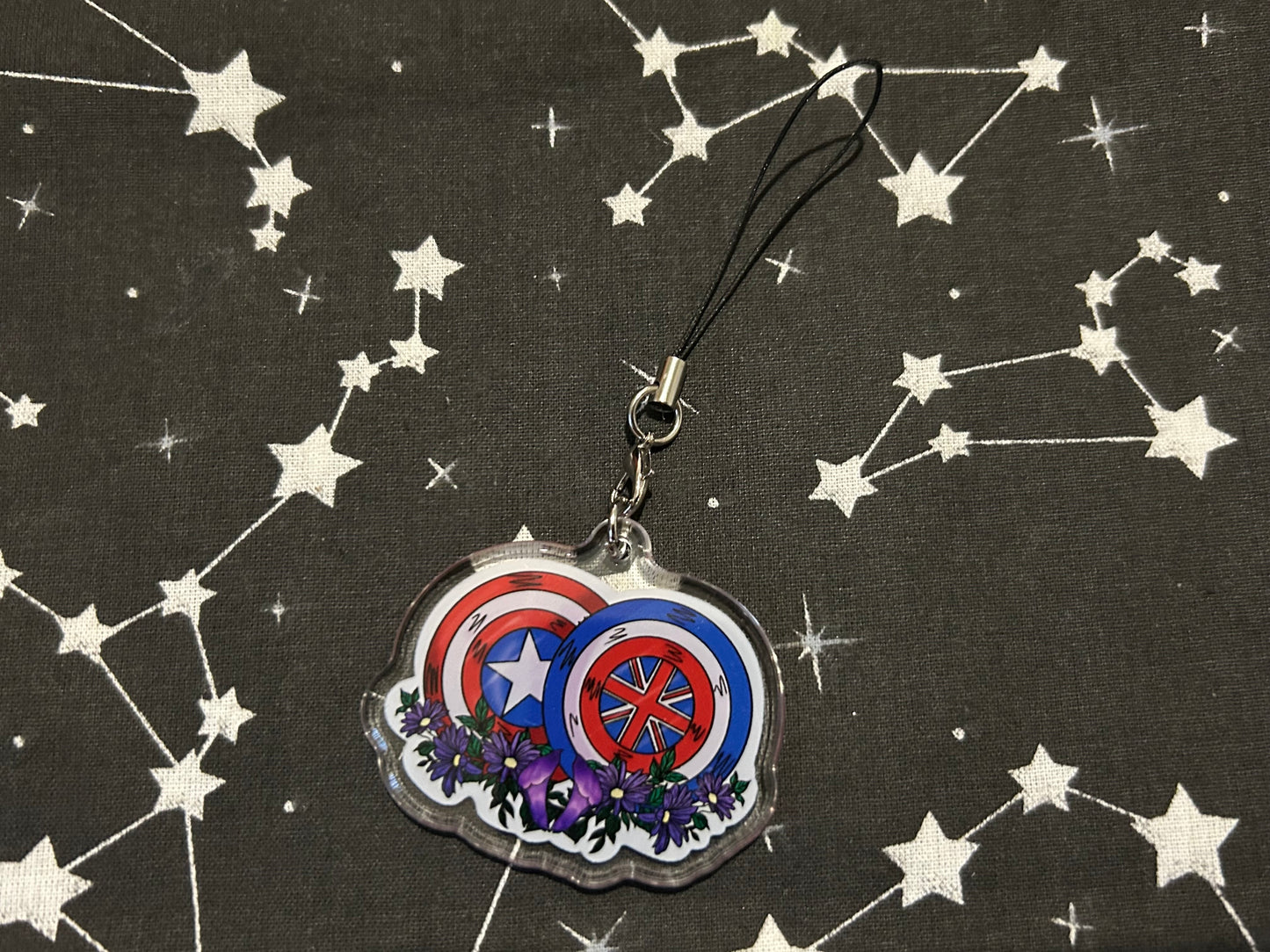 Cap & Peggy Phone Charm