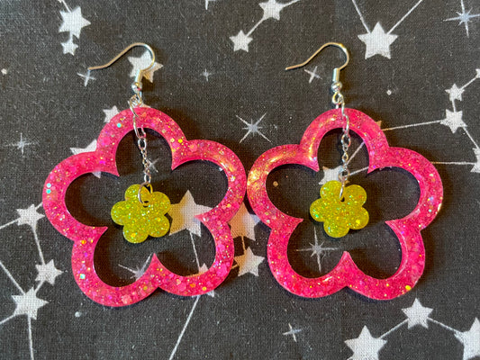 Dangly Flower Earrings