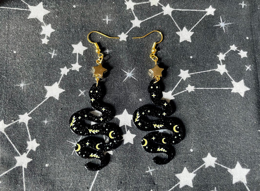 Mystical Snake Acrylic Earrings