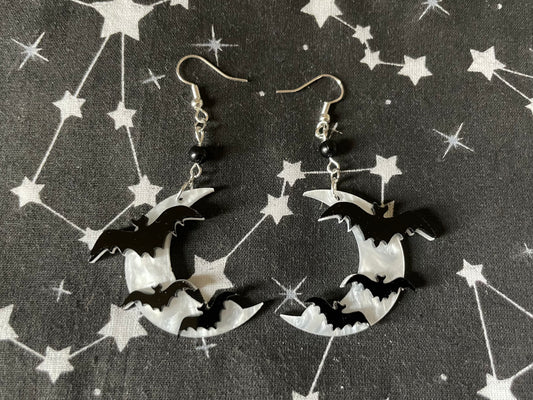 Bat Moon Earrings