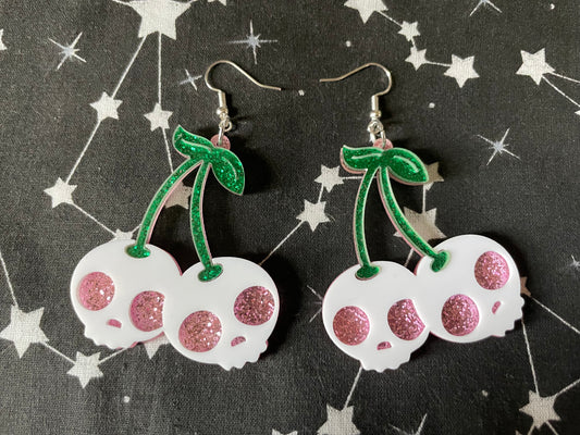 Skull Cherry Earrings