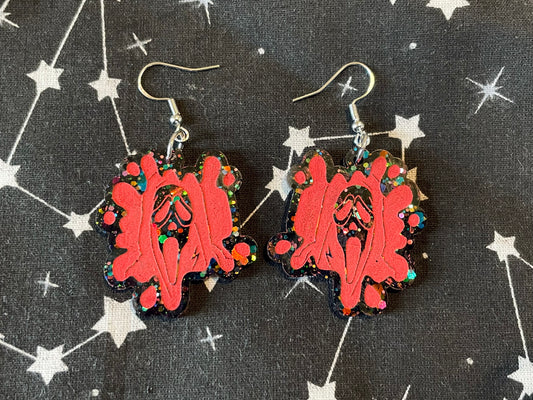 Blood Splatter Horror Earrings