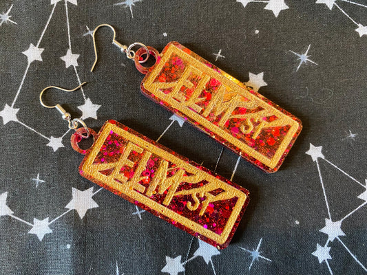 Spooky Street Sign Earrings