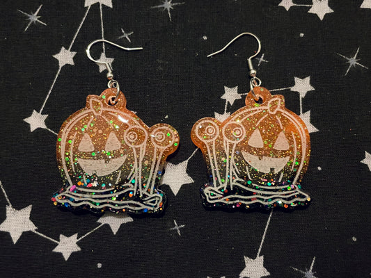 Pumpkin Snail Earrings