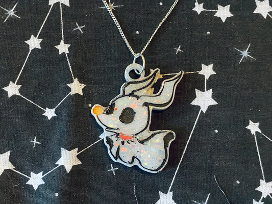 Cute Ghost Dog Necklace