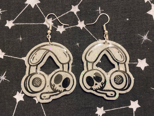 Skull Headphone Earrings