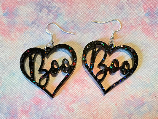 Boo Heart Earrings