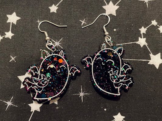 Bat Ghost Earrings