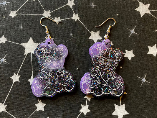 Pastel Goth Bear Earrings