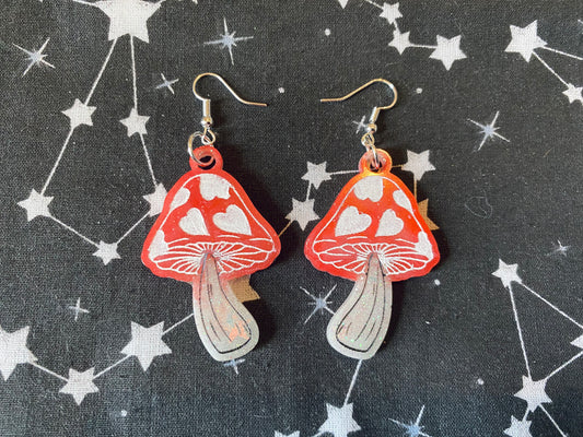 Mushroom Heart Earrings