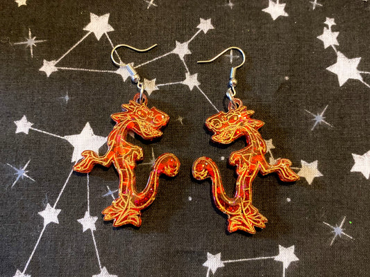 Chinese Dragon Earrings