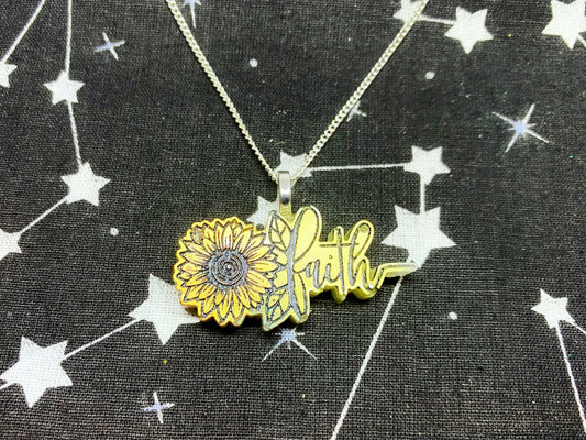 Sunflower Faith Necklace