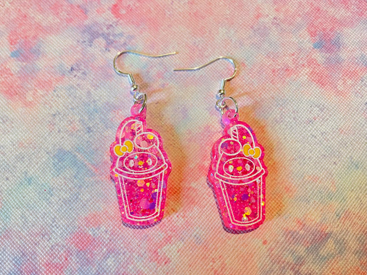 Kawaii Melo Drink Earrings