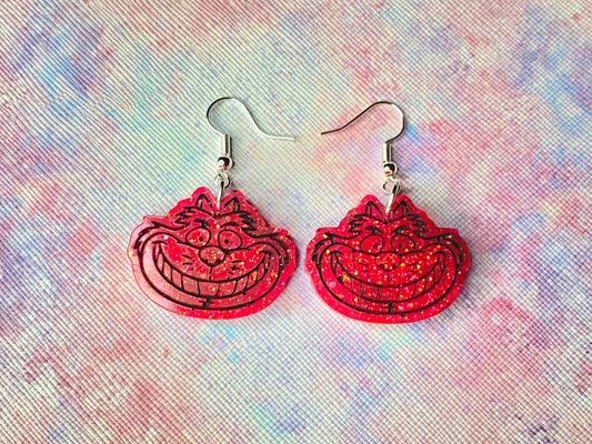 Grinning Cat Earrings