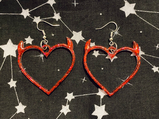 Horn Heart Earrings