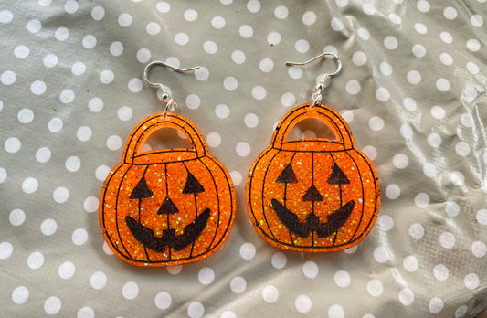 Pumpkin Bucket Earrings