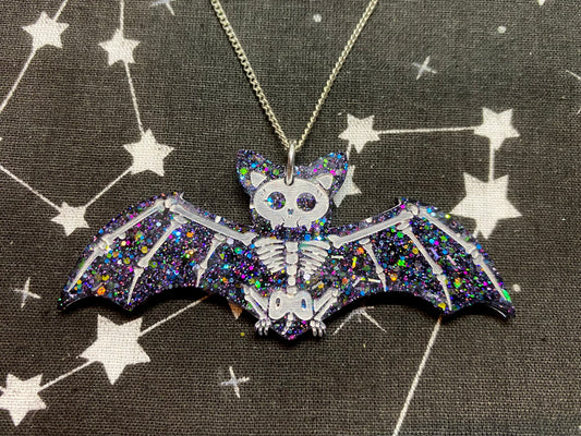 Skeleton Bat Necklace