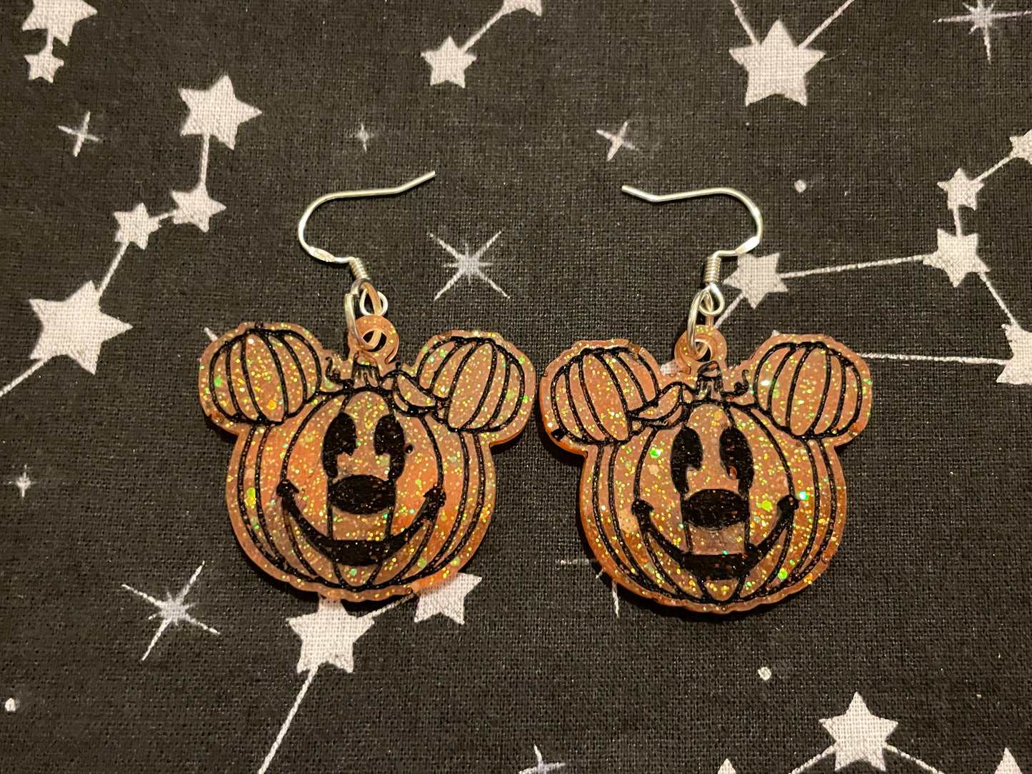 Pumpkin Mouse Earrings