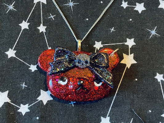 Goth Bear Necklace